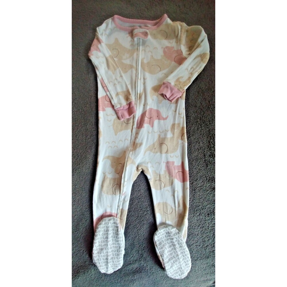 pajamas 18 months New Carters baby sleeper with elephants grip feet sleepwear